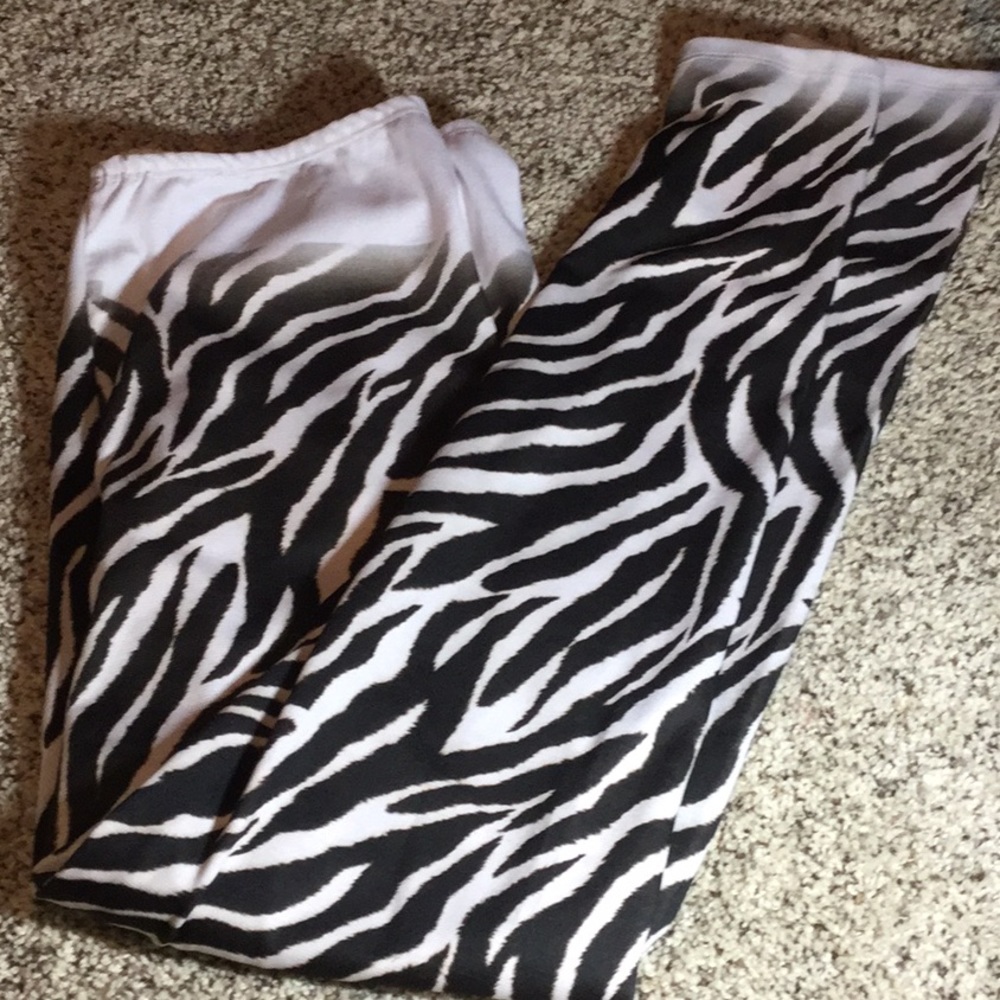 Zebra Stripe Stretchy Leggings
